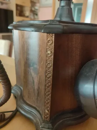 Teléfono antiguo madera Onix Telmar