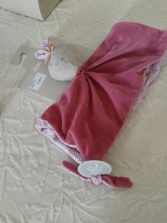Dodotitos gasa con muñeco rosa y blanco