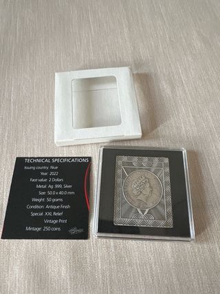 Moneda Plata Dark Nature Tiger Mantra