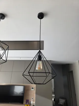 Lámparas colgantes negras estilo araña