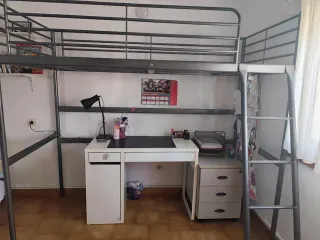 Letto a castello IKEA semi-nuovo grigio metallizzato