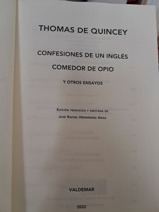 Confesiones de un inglés comedor de opio