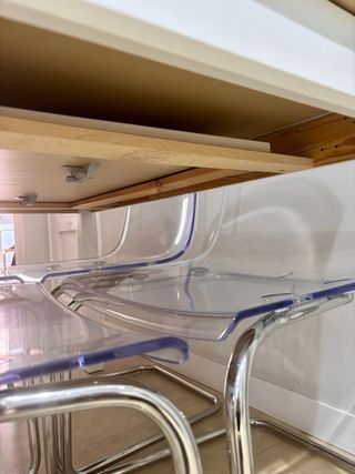 Mesa y 4 Sillas Ikea Transparente