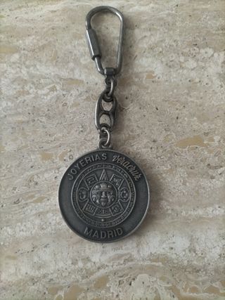 Llavero antiguo moneda Amadeo I Rey 1871