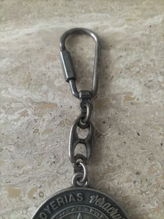 Llavero antiguo moneda Amadeo I Rey 1871