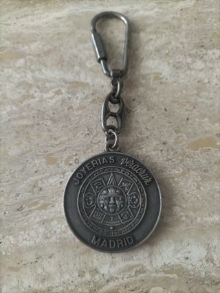 Llavero antiguo moneda Amadeo I Rey 1871