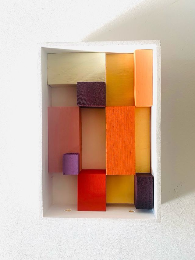 Cuadro Abstracto 3D Madera Composición 58