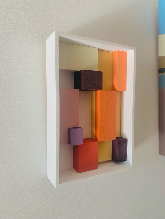 Cuadro Abstracto 3D Madera Composición 58