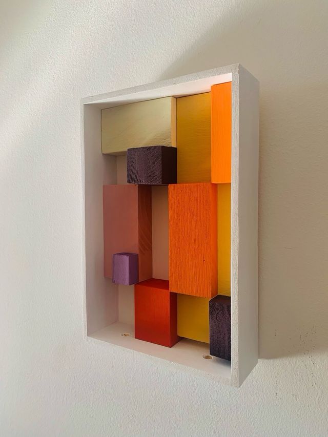 Cuadro Abstracto 3D Madera Composición 58