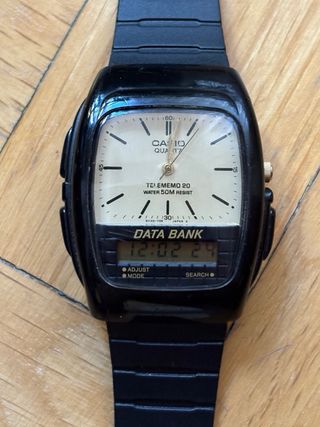 RELOJ CASIO DATA BANK 344-AB-30W ANALOGICO/DIGITAL