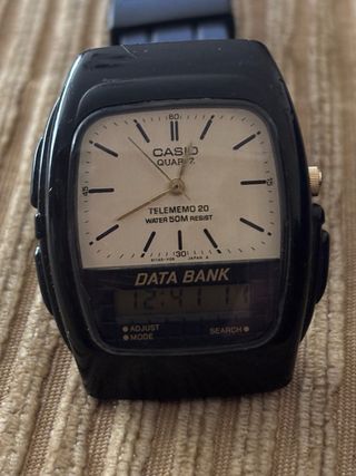 RELOJ CASIO DATA BANK 344-AB-30W ANALOGICO/DIGITAL