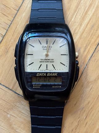 RELOJ CASIO DATA BANK 344-AB-30W ANALOGICO/DIGITAL