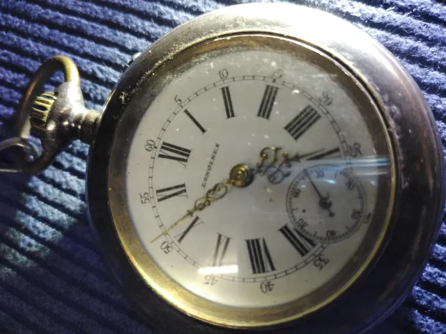 Reloj de bolsillo Longines antiguo plata