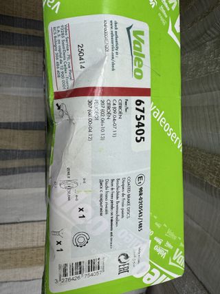 Disco de freno VALEO aceitado 675405