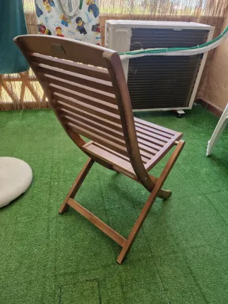 Juego de 4 sillas de madera plegables para terraza