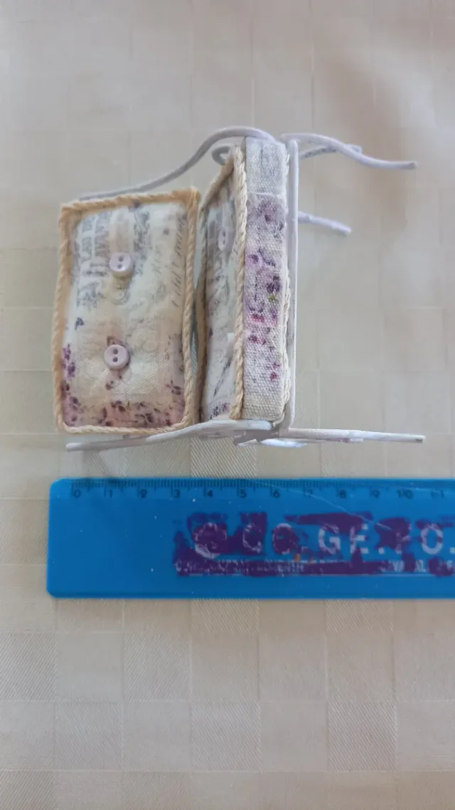 Panchina miniatura metallo dollhouse