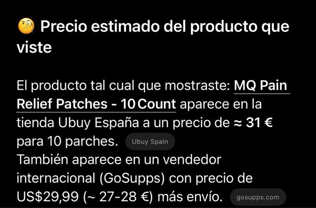 MQ Pain Patch - 20 Parches para el dolor