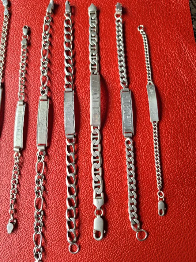 Lote 2, 11 pulseras ,esclavas de plata 925