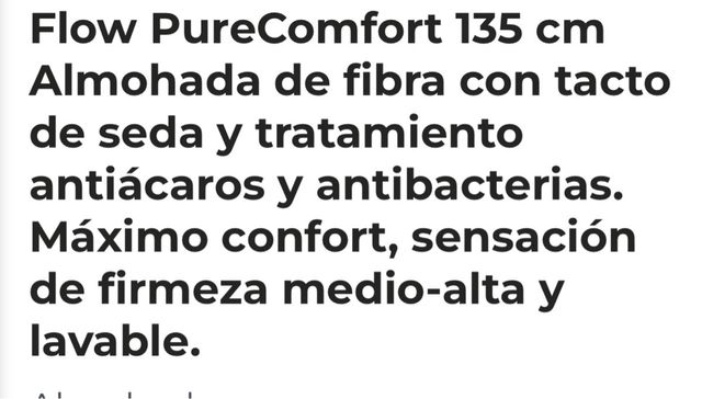 2 x Almohadas Cecotec Flow Purecomfort 135cm