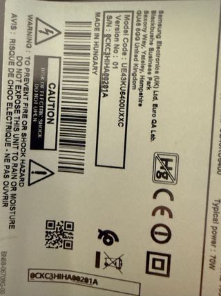 Televisor Samsung 43 Negro