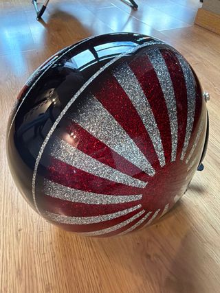 Casco Jet Estilo 70s Diseño Sol Naciente