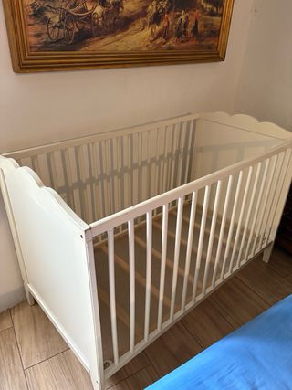 Cuna de bebé madera blanca