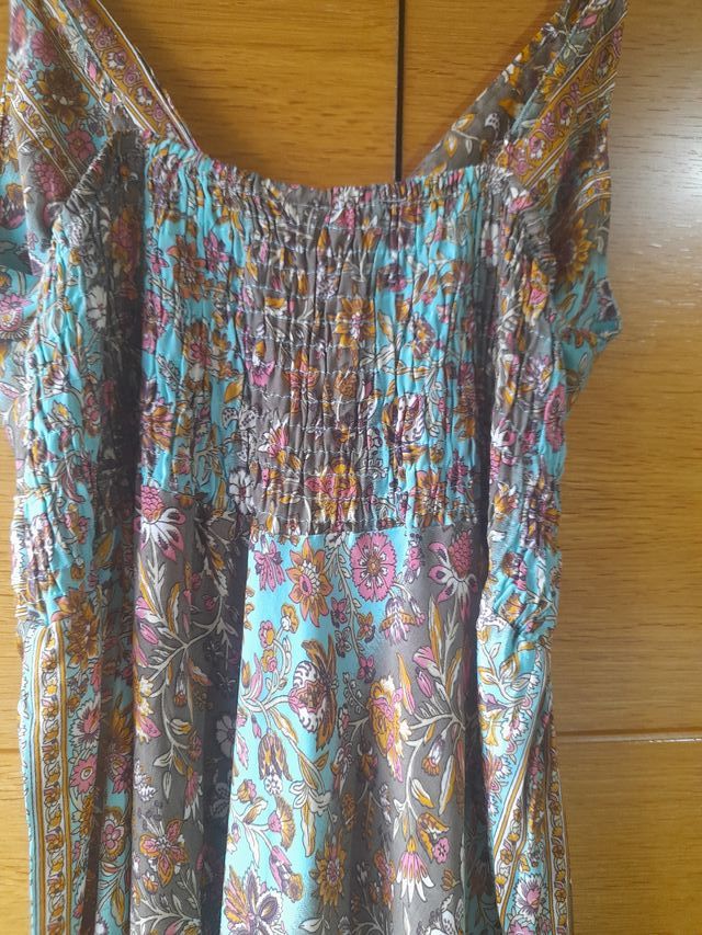 Vestido seda estampado talla única