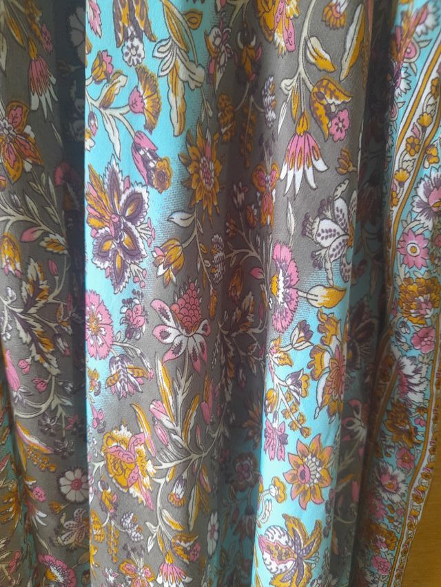 Vestido seda estampado talla única