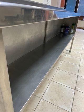 Mesa de acero inoxidable 2.5 metros