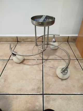 Lámpara de techo moderna plateada