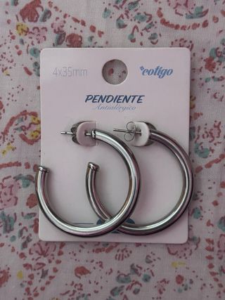 Pendientes Aro Acero Inoxidable 35mm