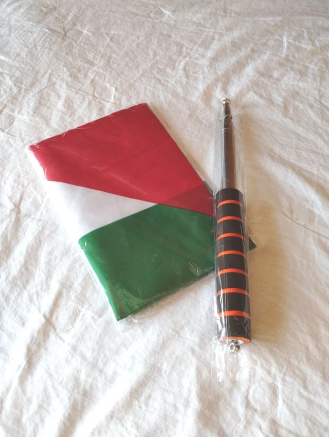 Bandera Palestina 150x90cm con Mástil/Asta de 2'5m