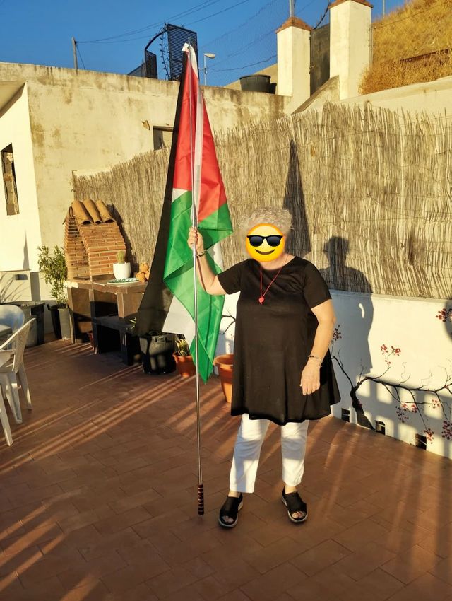 Bandera Palestina 150x90cm con Mástil/Asta de 2'5m