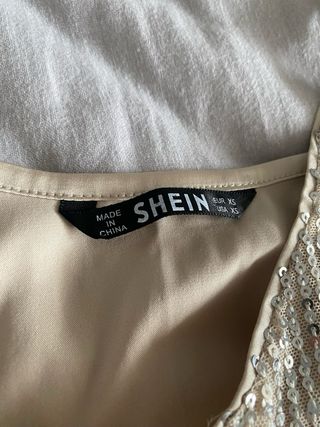 Top lentejuelas dorado 