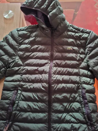 Chaqueta verde con capucha Lacoste