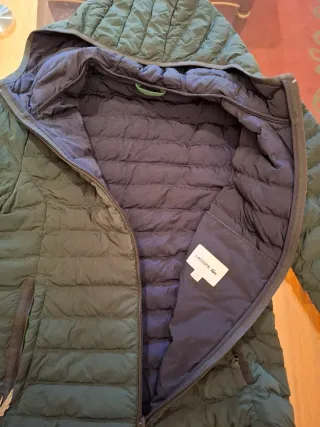 Chaqueta verde con capucha Lacoste