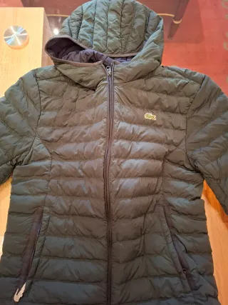 Chaqueta verde con capucha Lacoste