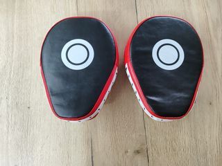 2 PAOS Boxeo - Manoplas en curva - Rojo/Negro