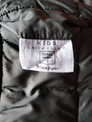 Chaleco niño reversible. El Corte Inglés talla 4