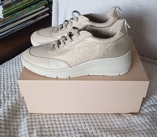 Scarpe donna beige/oro