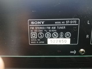 Amplificador Sony TA-F170 + Sintonizador ST-S170