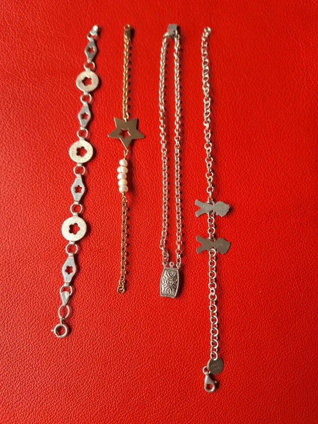 Lote 3 ,4 pulseras plata 925