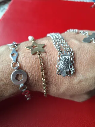 Lote 3 ,4 pulseras plata 925