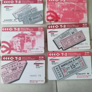 12 Tarjetas TMB Barcelona T2