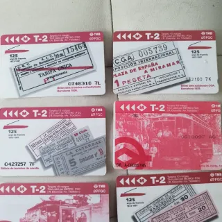12 Tarjetas TMB Barcelona T2