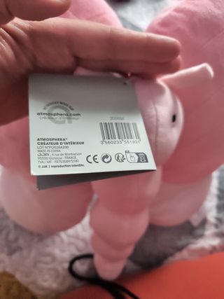 Cojín Peluche Mariposa Rosa