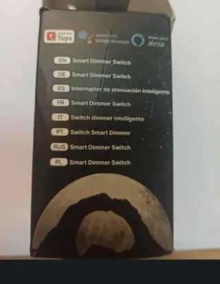 Interruptor Dimmer Táctil MOES Zigbee Negro