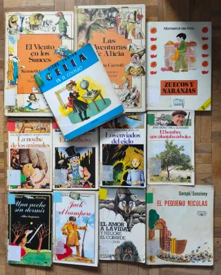 Libros juveniles con ilustraciones años 80