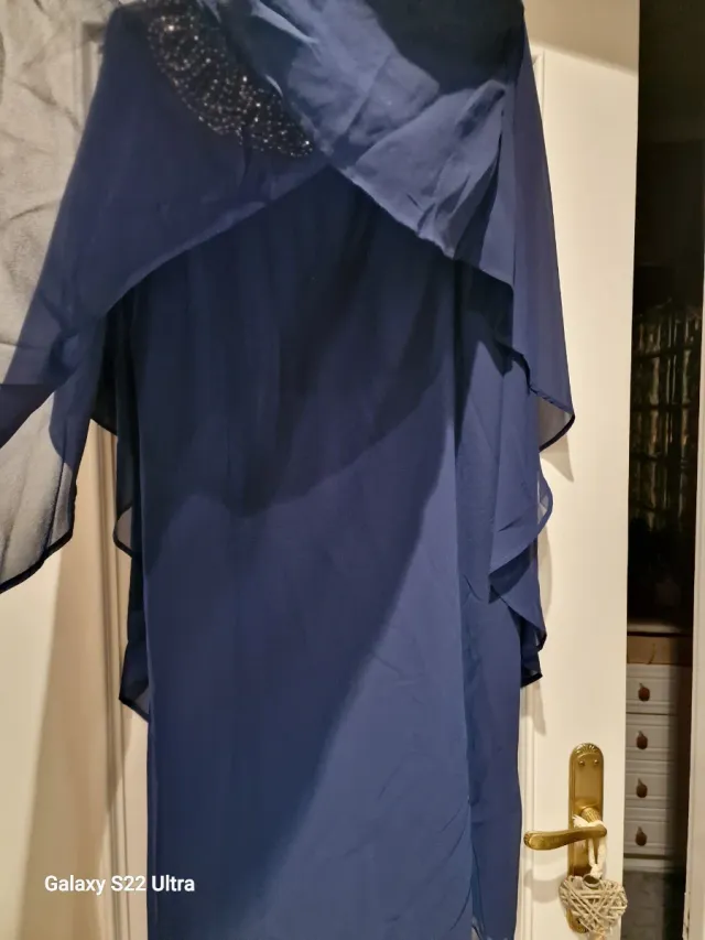 Elegante vestido azul talla XL