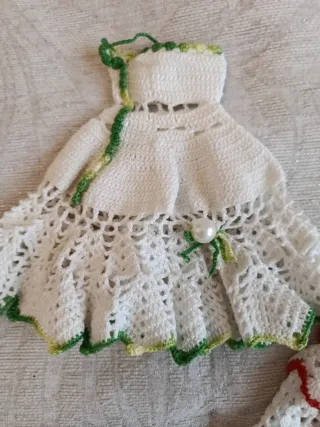 2 Vestidos Crochet Muñecas Hechos a Mano